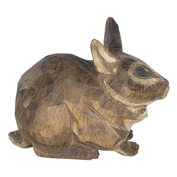 Arthur Shoemaker Rabbit Wood Carved Miniature Animal Folk Art Vintage - Picture 4 of 8